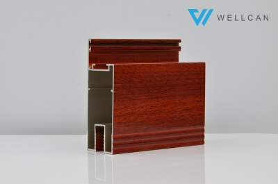 Aluminium Profiles for Casement Window or Door, Wood Grain Color